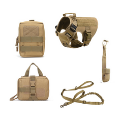 Tactical Dog Harness and Leash Set