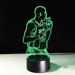 Colorful Touch Control LED Visual 3D Table Lamp
