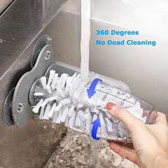 Bottle Cleaning Brush with Double Rotating Bristles